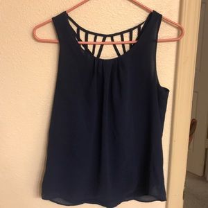 Blue dressy tank top